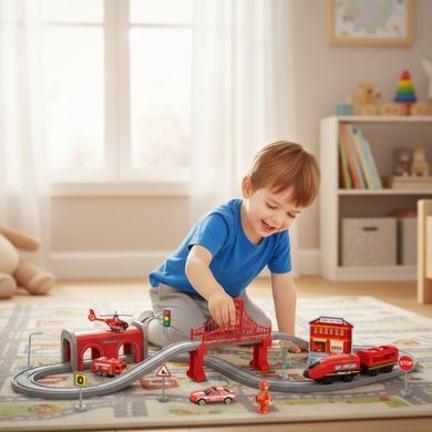 Железная дорога Локомотив пожарной службы Pendolino Woopie Toys 57444