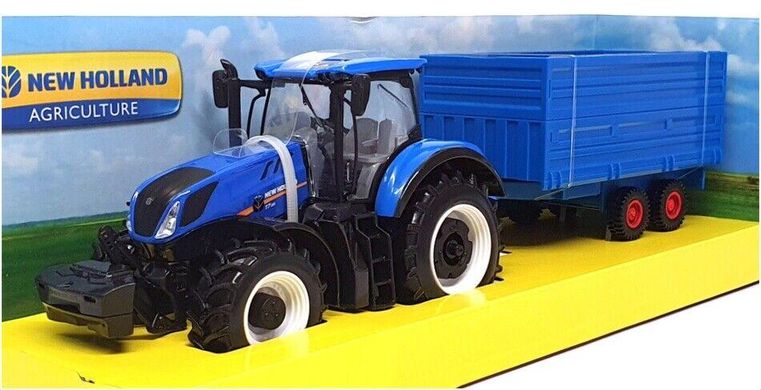 Іграшковий трактор з причепом New Holland (1:32) серії Farm Bburago 18-44067