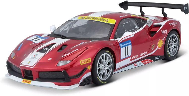 Металева машинка Ferrari 488 Challenge (1:24) Bburago 18-26308