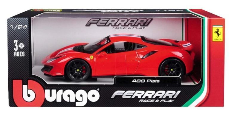 Уцінка Металева машинка 1:24 Ferrari 488 Pista Bburago 18-26026