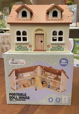 Будиночок для ляльок з меблями розкладний, New Classic Toys (07352)