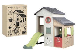Игровой двухкомнатный домик с горкой Веселые приключения Adventure Playhouse Smoby Life 7600811100