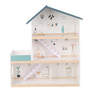 Дерев'яний ляльковий будиночок Tooky Toy Wooden Doll House TН919 звукові та світлові ефекти