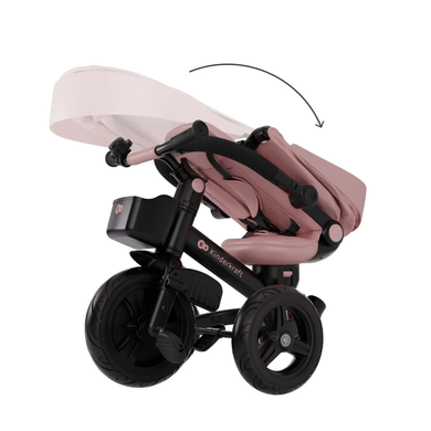 Дитячий триколісний велосипед Kinderkraft Aveo 2 Plus Pink KRAVEO02PNK0000 з повортним сидінням