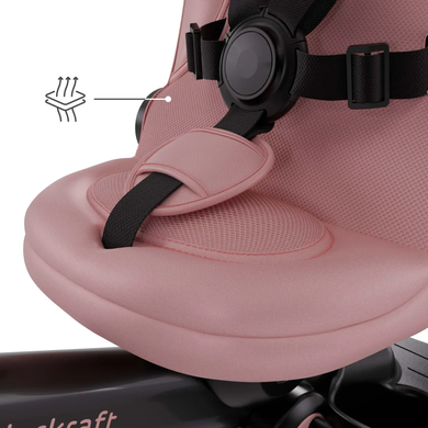 Дитячий триколісний велосипед Kinderkraft Aveo 2 Plus Pink KRAVEO02PNK0000 з повортним сидінням