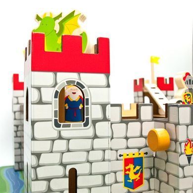 Ігровий набір Дерев'яний лицарський замок Viga Toys Wooden Castle Play 50310