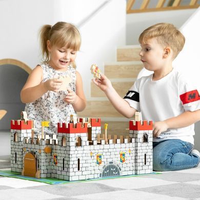 Ігровий набір Дерев'яний лицарський замок Viga Toys Wooden Castle Play 50310