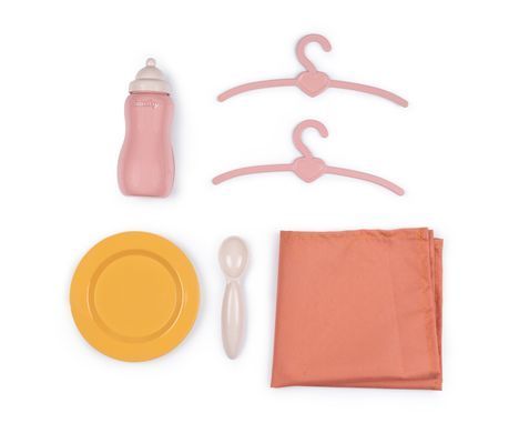 Розкладна валіза з аксесуарами для догляду за лялькою 3в1 Baby Nurse Smoby 7600220392 теракотова пудра