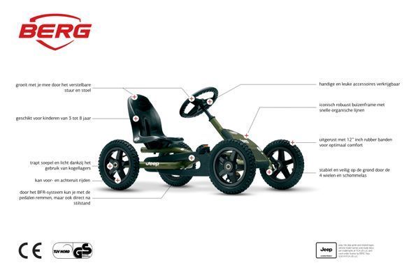 Дитячий велокарт Berg Jeep Junior BFR 24.21.34.03 від 3 років