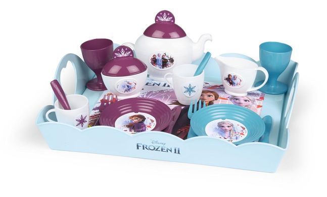 Дитячий візок Frozen II з підносом та чайним сервізом Smoby 310517