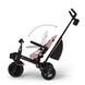 Дитячий триколісний велосипед Kinderkraft Aveo 2 Plus Pink KRAVEO02PNK0000 з повортним сидінням