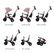 Дитячий триколісний велосипед Kinderkraft Aveo 2 Plus Pink KRAVEO02PNK0000 з повортним сидінням