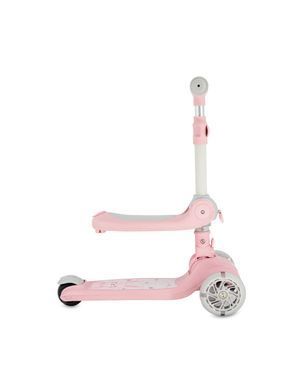 Складаний самокат 2 в 1  MoMi DEBE LED Pink HULA00018