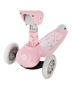 Складаний самокат 2 в 1  MoMi DEBE LED Pink HULA00018