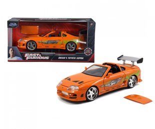Коллекционная металлическая машинка 1:24 Brian's 1995 Toyota Supra Fast & Furious Jada Toys 9397168314R00