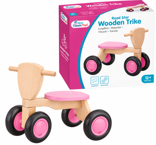 Дерев'яний чотириколісний біговел Road Star New Classic Toys 1422 від 1 року