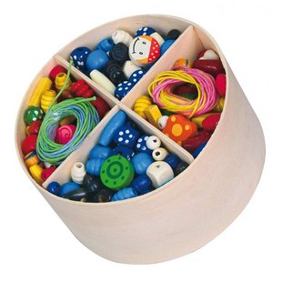 Набор бусинок для создания украшений Wooden Beads Viga Toys 56002