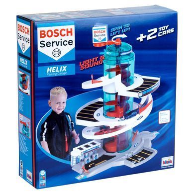 Парковочный гараж Bosch Car Service Helix Parking Garage Theo Klein 2899 с двумя машинками