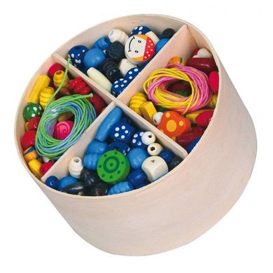 Набір намистинок для створення прикрас Wooden Beads Viga Toys 56002