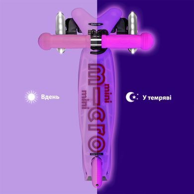 Дитячий триколісний самокат Mini Deluxe Glow LED Micro MMD217 від 2 до 5 років