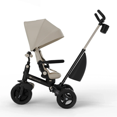 Дитячий триколісний велосипед Kinderkraft Aveo 2 Plus Beige KRAVEO02BEG0000 з повортним сидінням
