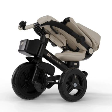 Дитячий триколісний велосипед Kinderkraft Aveo 2 Plus Beige KRAVEO02BEG0000 з повортним сидінням