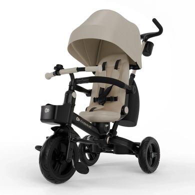 Дитячий триколісний велосипед Kinderkraft Aveo 2 Plus Beige KRAVEO02BEG0000 з повортним сидінням