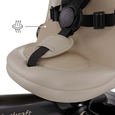 Дитячий триколісний велосипед Kinderkraft Aveo 2 Plus Beige KRAVEO02BEG0000 з повортним сидінням