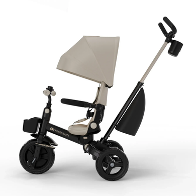 Дитячий триколісний велосипед Kinderkraft Aveo 2 Plus Beige KRAVEO02BEG0000 з повортним сидінням