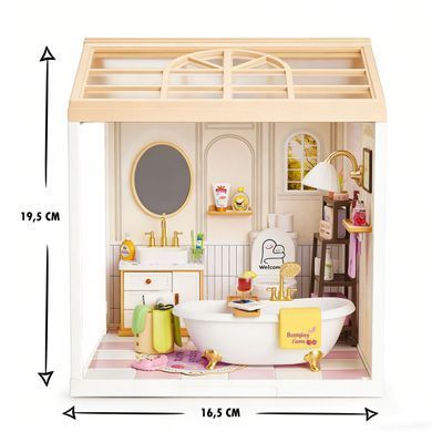 Конструктор-румбокс Ванна кімната Dreamy Bay Scene Mini House 8009 з LED-підсвіткою
