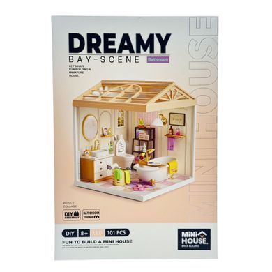 Конструктор-румбокс Ванна кімната Dreamy Bay Scene Mini House 8009 з LED-підсвіткою