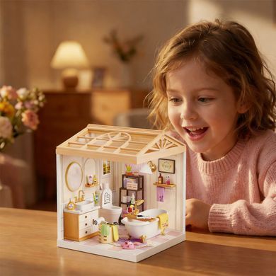 Конструктор-румбокс Ванна кімната Dreamy Bay Scene Mini House 8009 з LED-підсвіткою