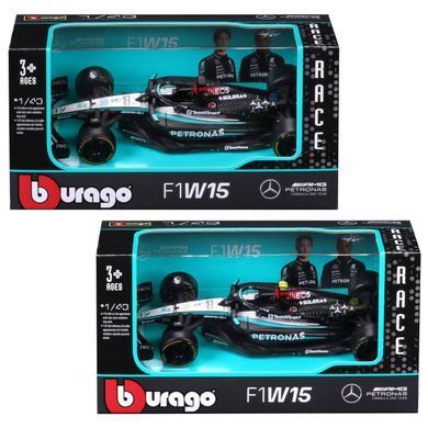 Металлическая машинка Mercedes-AMG F1 W15 Performance (2024) (1:43) Bburago 18-38208