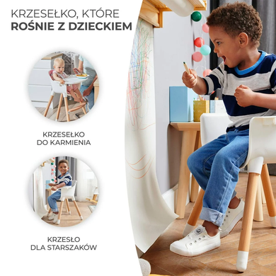 Стульчик для кормления 2в1 Kinderkraft Sienna Gray KKKSIENGRY0000 серый