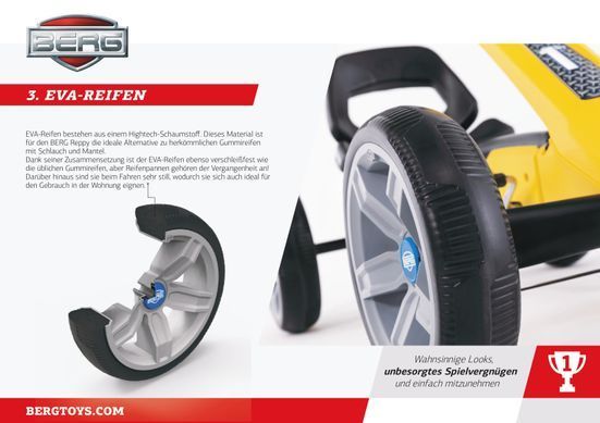 Дитячий велокарт зі звуковим блоком BERG Reppy Rebel Pedal Go Kart 24.60.02.00 від 2,5 до 6 років