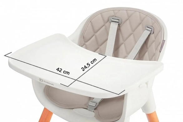 Стульчик для кормления 2в1 Kinderkraft Sienna Gray KKKSIENGRY0000 серый