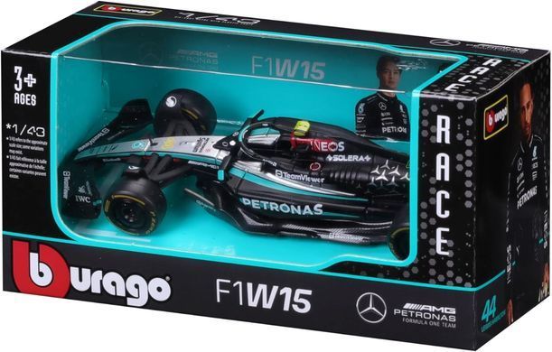 Металлическая машинка Mercedes-AMG F1 W15 Performance (2024) (1:43) Bburago 18-38208