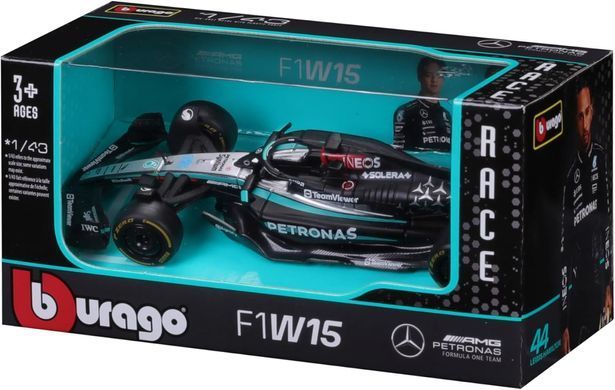 Металлическая машинка Mercedes-AMG F1 W15 Performance (2024) (1:43) Bburago 18-38208
