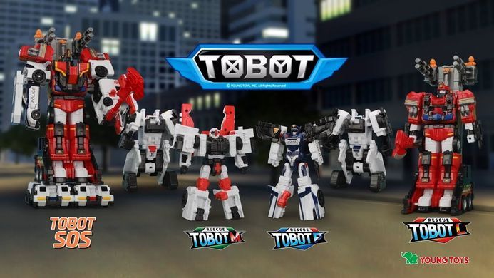 Робот-трансформер Пожарная спасательная машина S5 Fire Truck Rescue Tobot L Young Toys 301153