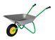 Серая детская металлическая тачка (до 25 кг) Rolly Toys metall Schubkarre Air Tyre 271757 резиновое колесо