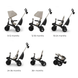 Дитячий триколісний велосипед Kinderkraft Aveo 2 Plus Beige KRAVEO02BEG0000 з повортним сидінням