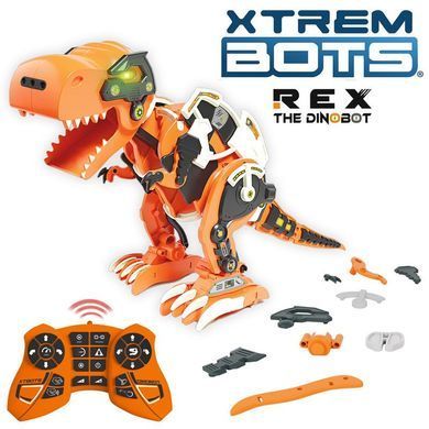 Уценка Роботизированная игрушка-конструктор STEM Дино Рекс Xtrem Bots Rex the Dinobot BlueRocket XT3803086