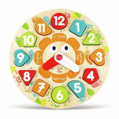 Дерев'яний пазл-сортер Годинник Chunky Clock Puzzle Hape E1622