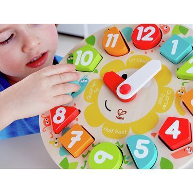 Дерев'яний пазл-сортер Годинник Chunky Clock Puzzle Hape E1622