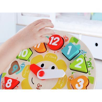 Дерев'яний пазл-сортер Годинник Chunky Clock Puzzle Hape E1622