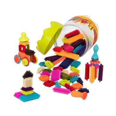 Игольчатый конструктор Бристл - Мегаполис Bristle Block Stackadoos Battat BX1175Z