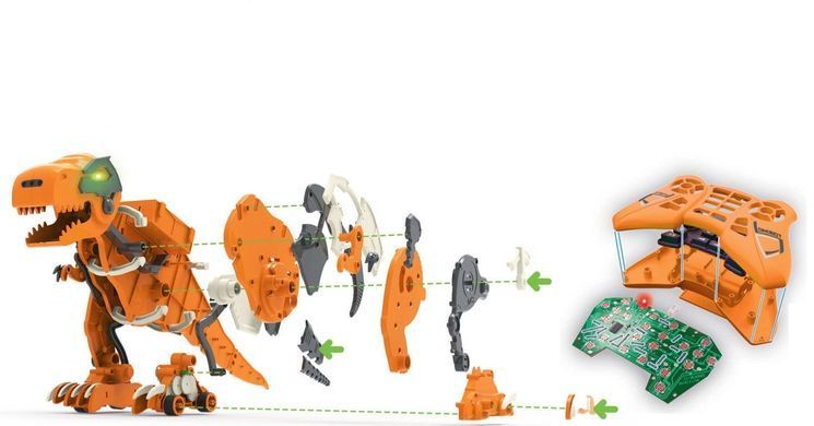 Уценка Роботизированная игрушка-конструктор STEM Дино Рекс Xtrem Bots Rex the Dinobot BlueRocket XT3803086