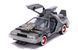 Металева машина 1989 DeLorean DMC-12 Машина часу 1:24 Назад у майбутнє 3 Jada Toys 253255027 зі світлом
