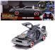 Металева машина 1989 DeLorean DMC-12 Машина часу 1:24 Назад у майбутнє 3 Jada Toys 253255027 зі світлом
