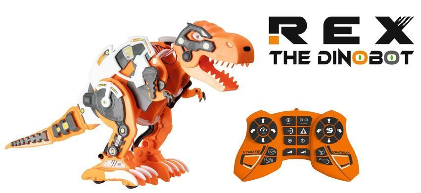 Уценка Роботизированная игрушка-конструктор STEM Дино Рекс Xtrem Bots Rex the Dinobot BlueRocket XT3803086